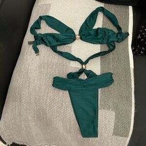 ALT swim. Brand New One Piece. XS. Green.